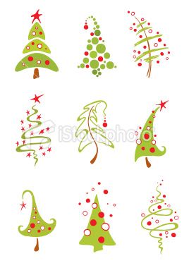 A Collection Of Vector Modern Christmas Trees Christmas Cookies 268x380 A Collection Of Vector Modern Christmas Trees Christmas Cookies