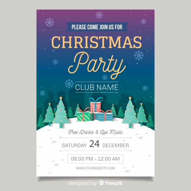 Modern Christmas Party Poster Template Vector Free Download 626x626 Modern Christmas Party Poster Template Vector Free Download