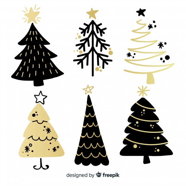 Modern Christmas Tree Collection With Abstract Style Vector Free 626x626 Modern Christmas Tree Collection With Abstract Style Vector Free