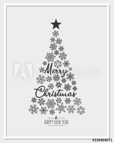 Modern Circle Greeting Card Merry Christmas Vector Illustration 399x500 Modern Circle Greeting Card Merry Christmas Vector Illustration