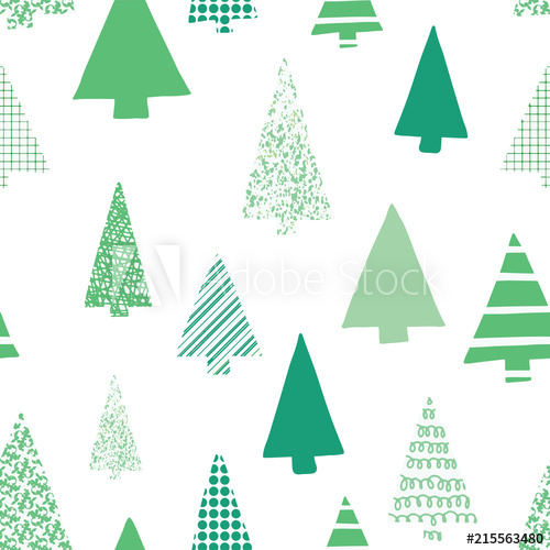 Abstract Green Christmas Trees Vector Seamless Pattern Christmas 500x500 Abstract Green Christmas Trees Vector Seamless Pattern Christmas