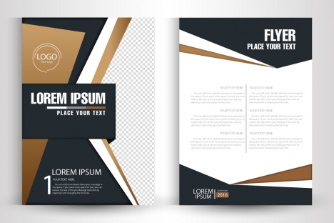 468x312 Flyer Vector Design With Abstract Modern Style Vectors Stock