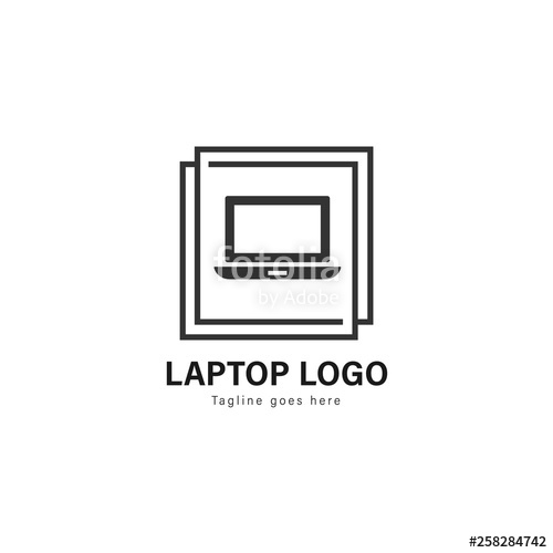 500x500 Laptop Template Design Laptop Logo With Modern Frame Vector