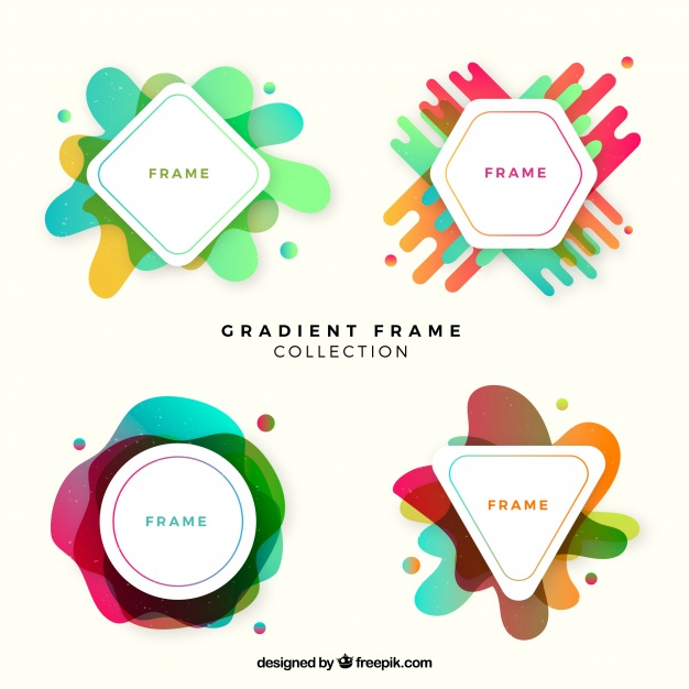 626x626 Collection Of Modern Gradient Frames Vector Free Download