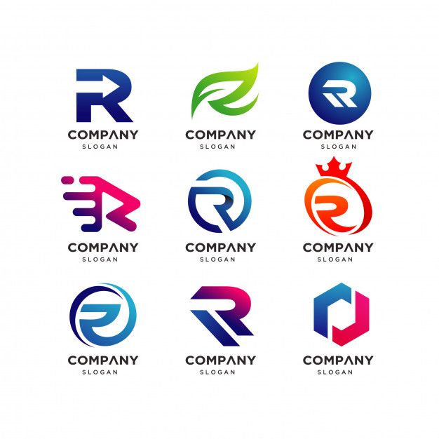 626x626 Letter R Logo Design Template Collection, Modern R Logo Premium