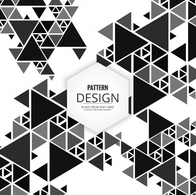 Modern Pattern Background With Black And White Triangles Vector 626x624 Modern Pattern Background With Black And White Triangles Vector