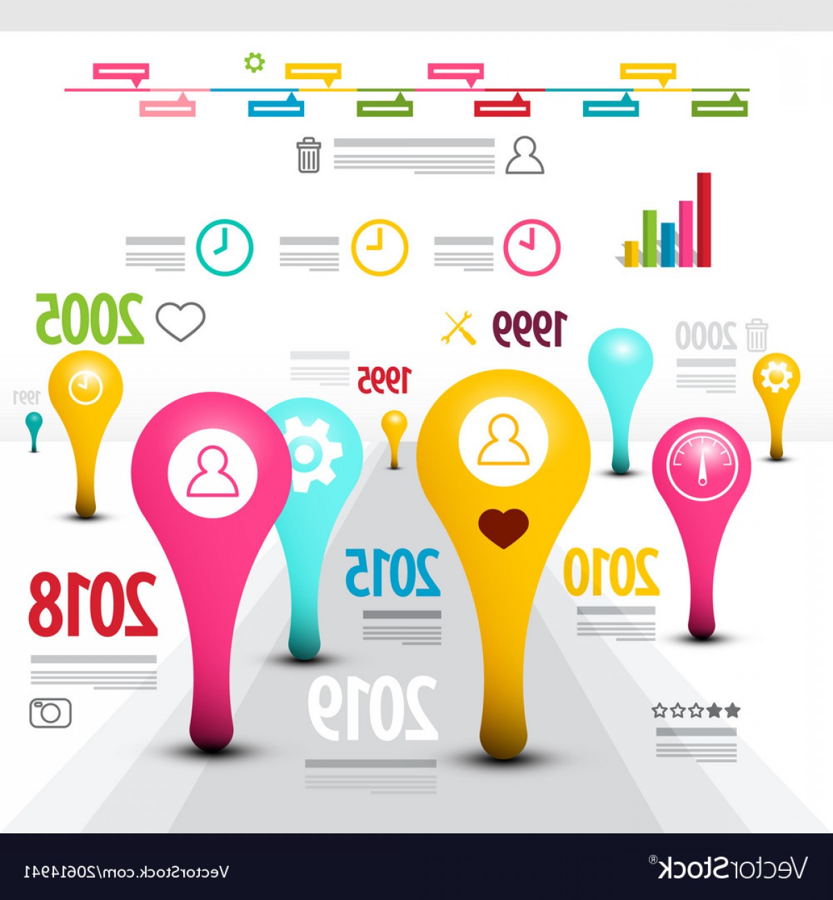 1200x1296 Creative Timeline Infographic Template Modern Vector Handandbeak