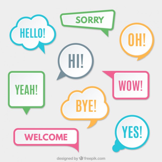 626x626 Modern Speech Bubbles With Colored Borders Vector Free Download