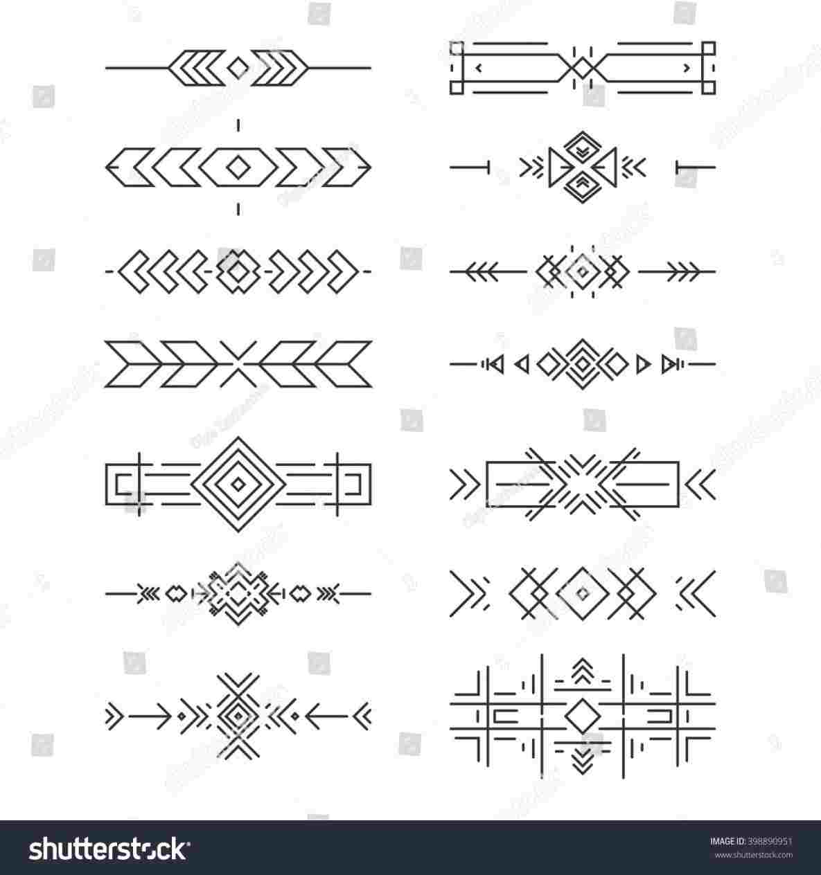 1185x1264 Aztec Free Modern Vector Borders Border Collection Made Clean