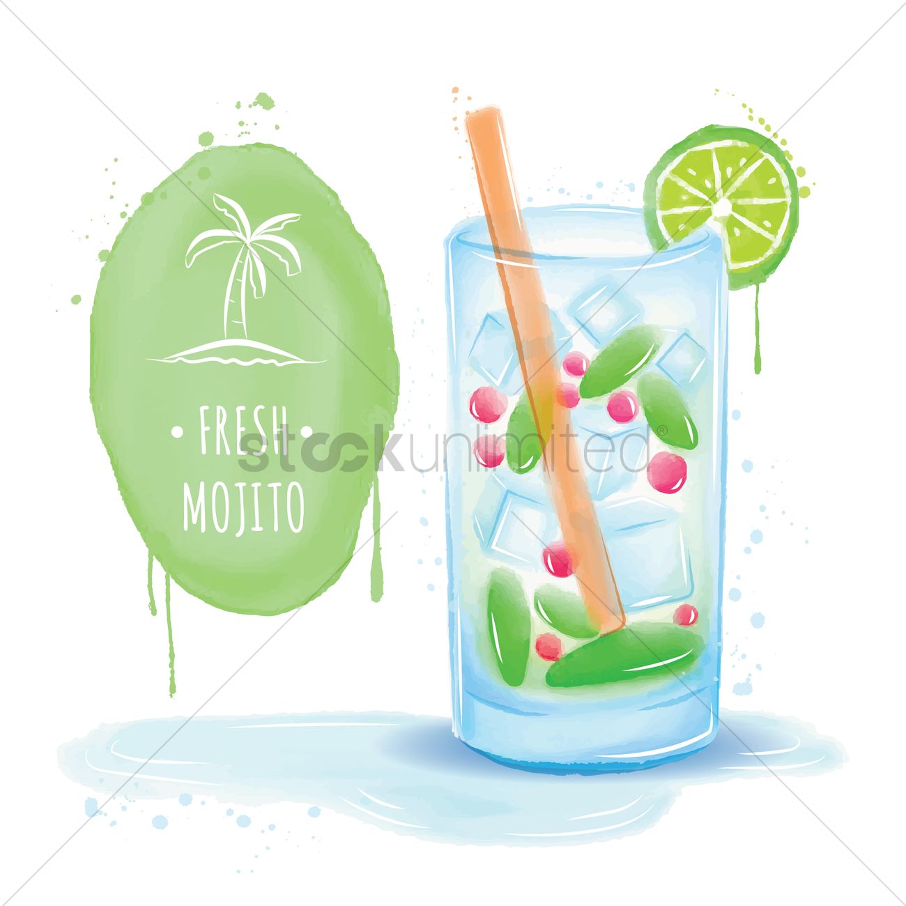 1300x1300 Fresh Mojito Vector Image