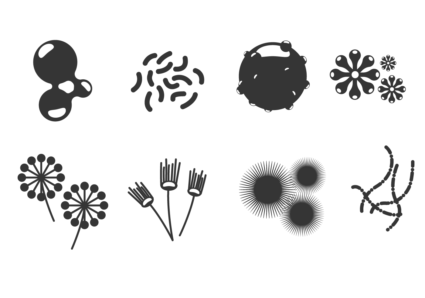 1400x980 Mold Spores Free Vector Art