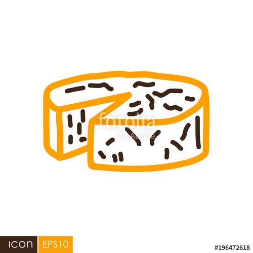 500x500 Soft Cheese With Mold Vector Icon Stock Image And Royalty Free