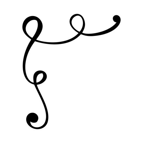 490x490 Canto Escandinavo Do Vetor Do Flourish Da Caligrafia Do Vintage