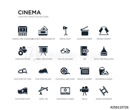 500x424 Set Of Black Filled Vector Icons Such As Image Fotogram