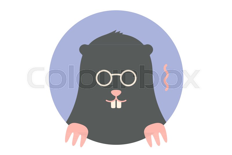 800x534 Mole Icon Of Black Mole Portrait In Stock Vector Colourbox