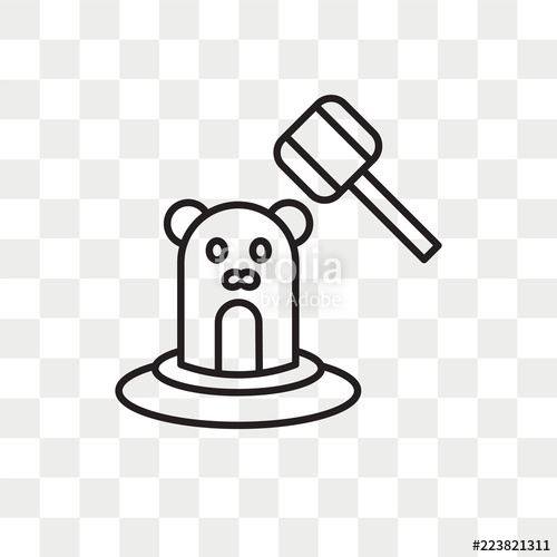 500x500 Whack A Mole Vector Icon Isolated On Transparent Background, Whack