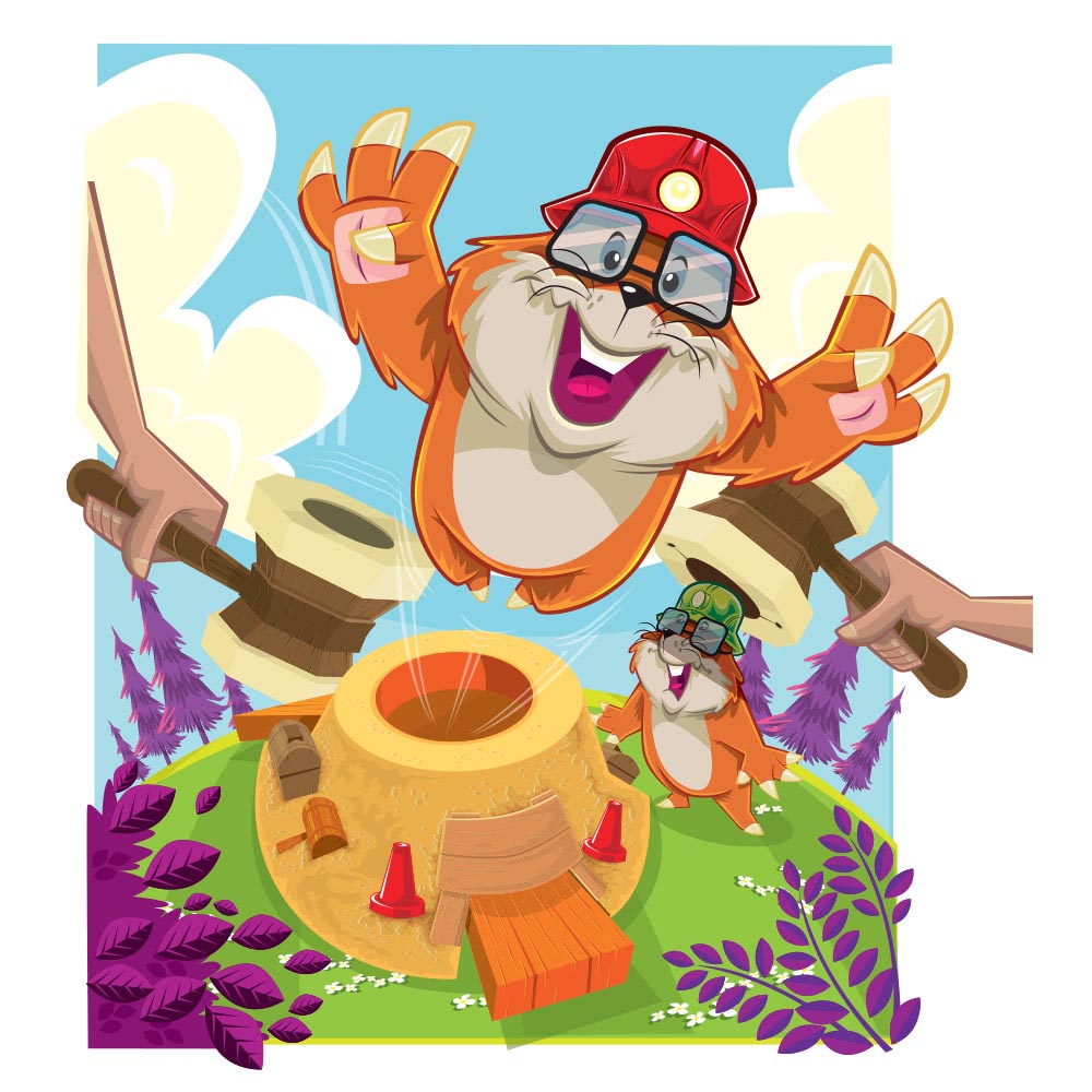 1000x1000 Whac A Mole Vector Graphic Character Illustration