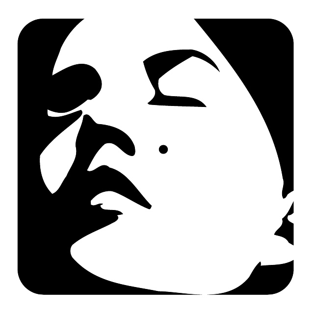 640x640 Female Face Vector Image
