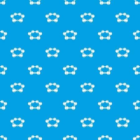 450x450 Molecule Medical Pattern Vector Seamless Blue Repeat For Any Use
