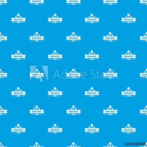 500x500 Molecule Physics Pattern Vector Seamless Blue Repeat For Any Use
