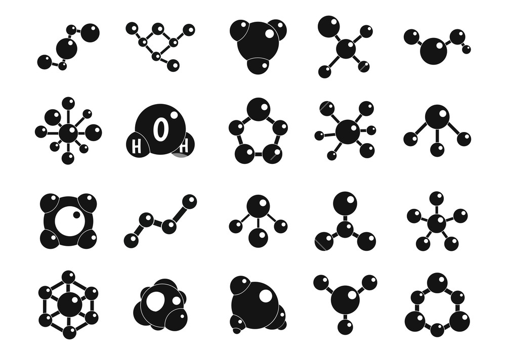 1000x702 Molecule Icon Set Simple Set Of Molecule Vector Icons For Web