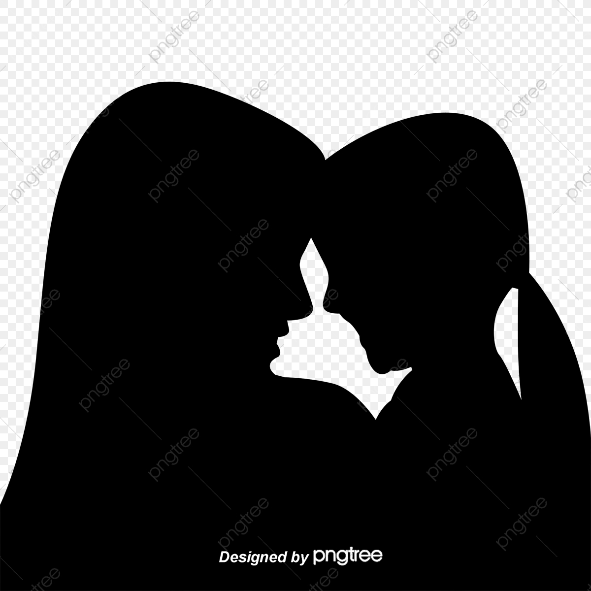 1200x1200 Mom And Daughter Silhouette, Silhouette Vector, Mom Vector