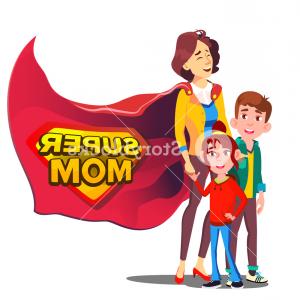 300x300 Mother And Daughter Girl Walking With Her Mom Vector Catchsplace