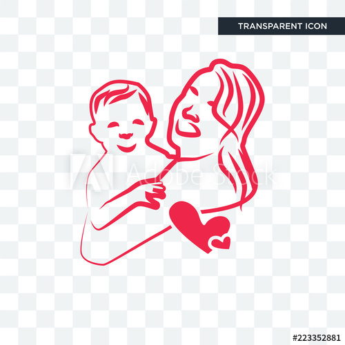 500x500 Me And Mom Vector Icon Isolated On Transparent Background, Me