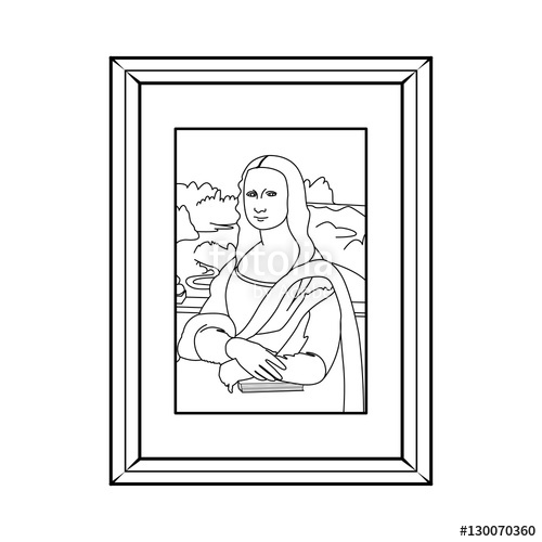 Mona Lisa Line Drawing Stock Image And Royalty Free Vector 500x500 Mona Lisa Line Drawing Stock Image And Royalty Free Vector