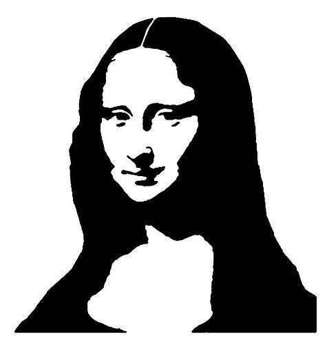 Vector Preto E Branco Mona Lisa Mona Lisa With Hair Parting 475x500 Vector Preto E Branco Mona Lisa Mona Lisa With Hair Parting