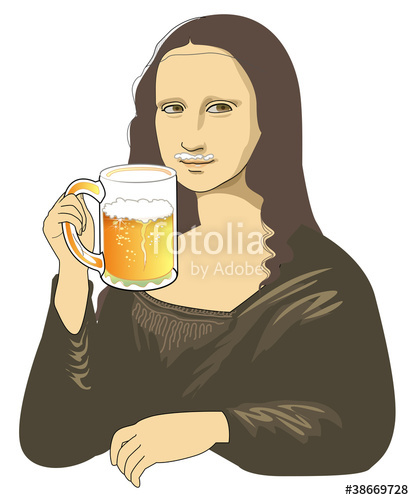 Draft Beer Of Mona Lisa Stock Image And Royalty Free Vector 414x500 Draft Beer Of Mona Lisa Stock Image And Royalty Free Vector