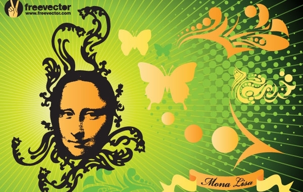 Free Vectors Mona Lisa Vector Freevector 600x380 Free Vectors Mona Lisa Vector Freevector