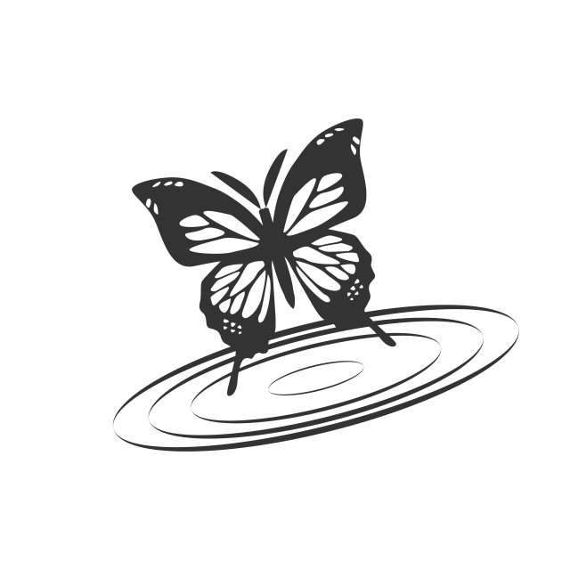 640x640 Butterfly With Water Illustration, Monarch, Vector, Wing Png