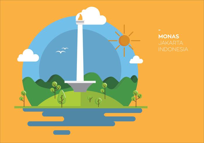 700x490 Monas Indonesia Vector
