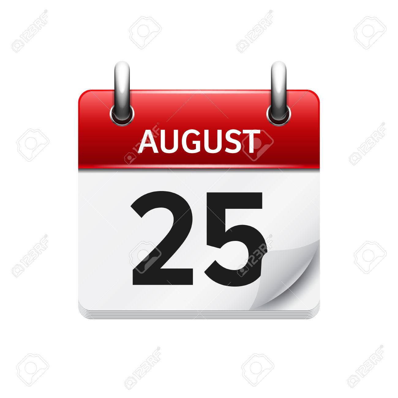 August Vector Flat Daily Calendar Icon Date And Time, Day 1300x1300 August Vector Flat Daily Calendar Icon Date And Time, Day