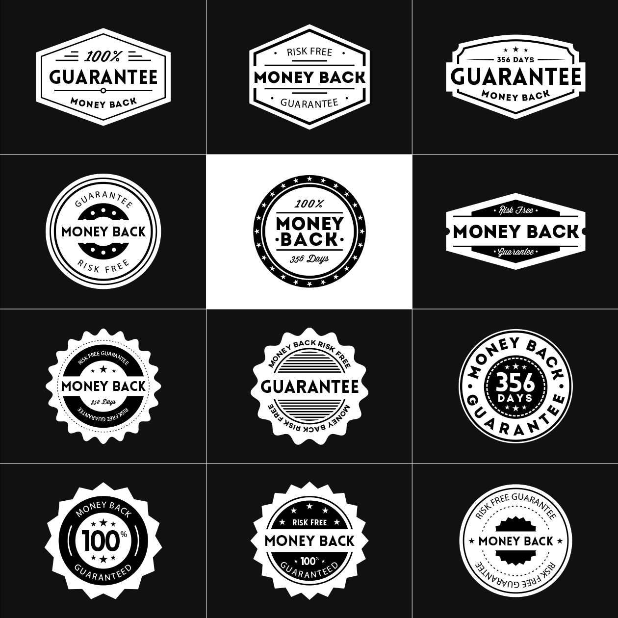 Money Back Guarantee Vector Badges 1260x1260 Money Back Guarantee Vector Badges