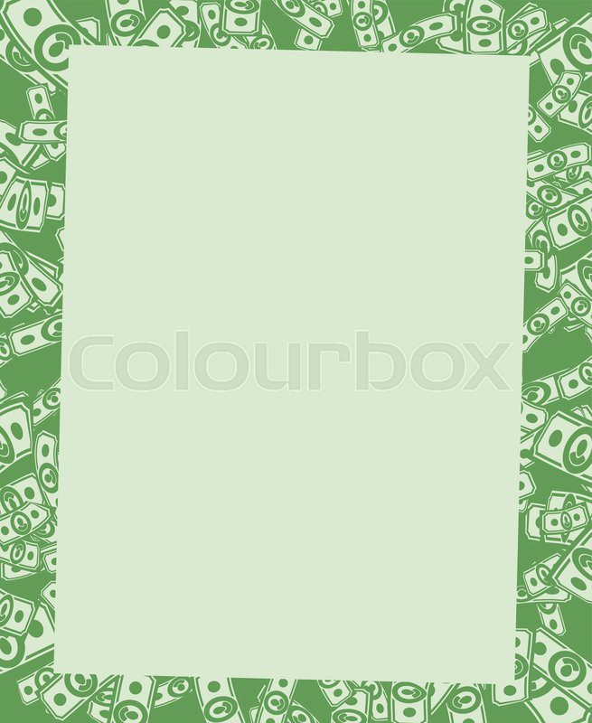 655x800 Money Frame, Vector Money Background Stock Vector Colourbox