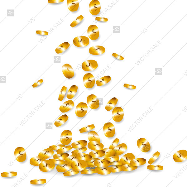 600x600 Money Vector Illustration Gold Coin Bitcoin Invitation Template