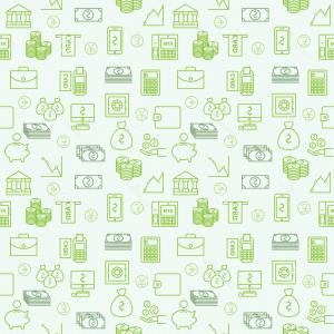 300x300 Photovector Seamless Pattern With Finance Icons And Signs Money