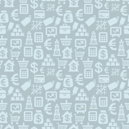 450x450 Vector Seamless Pattern With Finance Icons And Signs