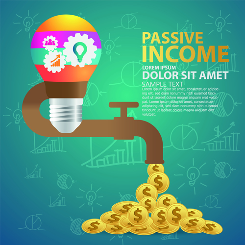 500x500 Creative Passive Income Money Background Vector Free Download