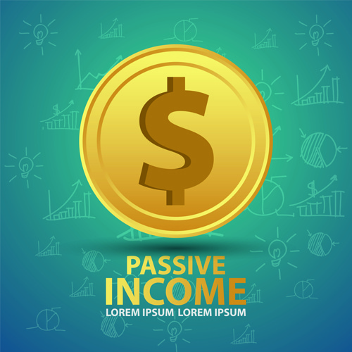 500x500 Creative Passive Income Money Background Vector Free Vector