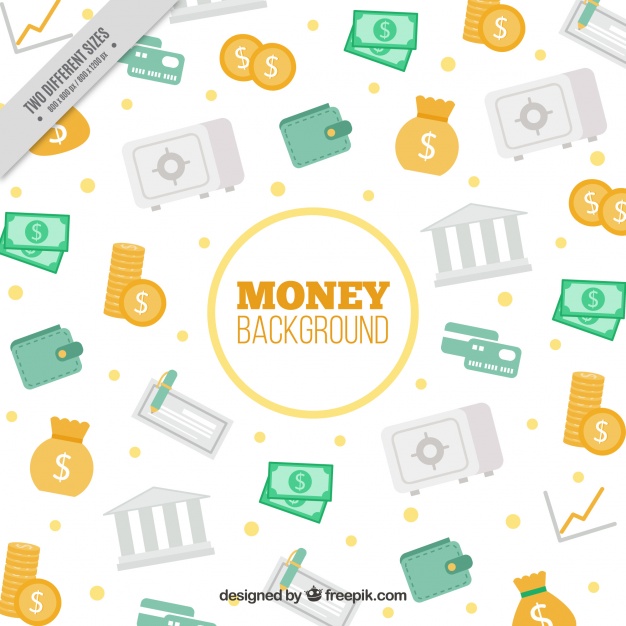 626x626 Decorative Background With Money Element Vector Free Download
