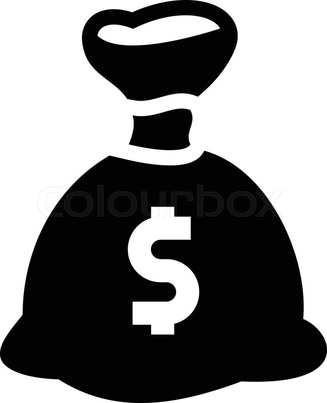 650x800 Money Bag Vector Illustrations, Black Stock Vector Colourbox