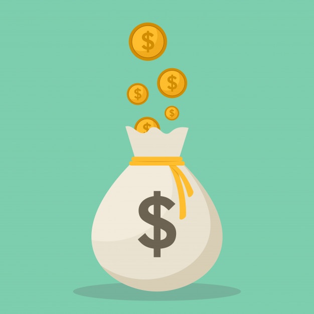 626x626 Money Bags And Coins Flat Design Vector Illustration Vector