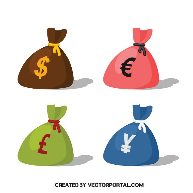 660x660 Money Bags Vector Image