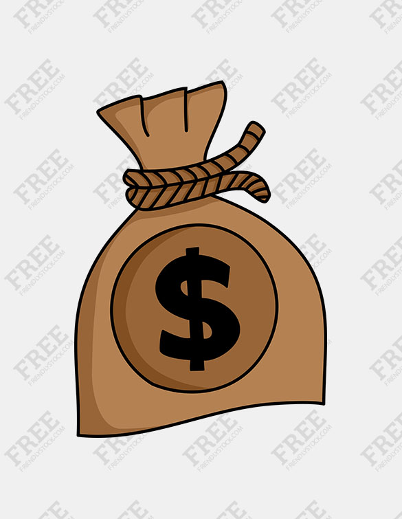 585x755 Free Graphic Simple Money Bag
