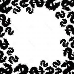 300x300 Stock Illustration Dollar Signs Border Made Contemporary Geometric