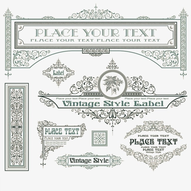 650x650 Vintage Vector Border, Creative, Retro, Frame Png And Vector