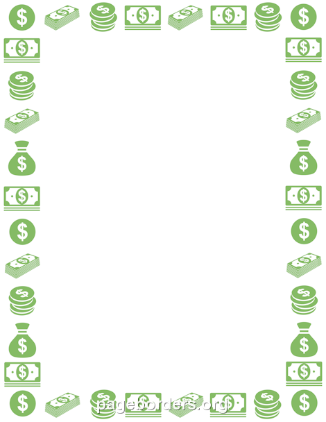 470x608 Money Border Clip Art